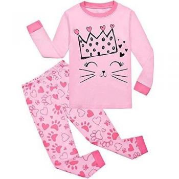Garsumiss Pijamas para Niña Dos Piezas de Unicornio Manga Larga Invierno Pijama 2-12 Años, Estampado 9, 3 Años