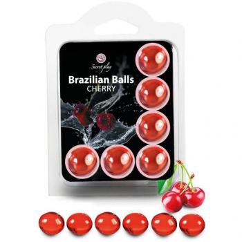 Set de 6 Bolas Brasileñas Lubricantes Sabor Cereza