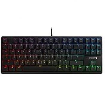 CHERRY G80-3000N RGB TKL, International Layout, Teclado AZERTY, Teclado con Cable, Teclado mecánico para Juegos, CHERRY MX Silent Red SWITCHES, Negro