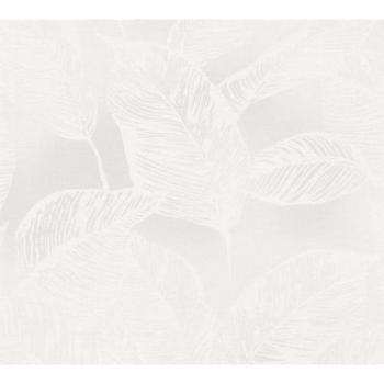 Papel Pintado No Tejido Natural Living con Diseño de Hojas y Árboles, Estructura Ligera, Acabado Mate, 10.05 m x 0.53 m