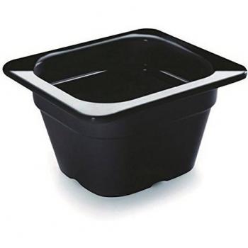 Lacor 66665J - Cubeta negra melamina gn 1/6 176x162x65
