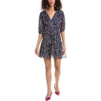 Ted Baker Women's Navy Casadee Smock Panel Wrap Mini Dress - Size 8