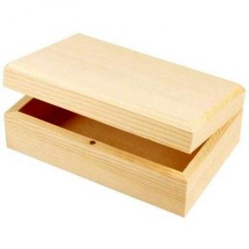 Caja de Joyas de Madera, 14x9x5 cm, Interior 12,5x7,5x3 cm, 1 Unidad