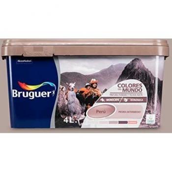 Bruguer Colores del Mundo Pintura para paredes monocapa Perú Piedra Intermedio 4 L