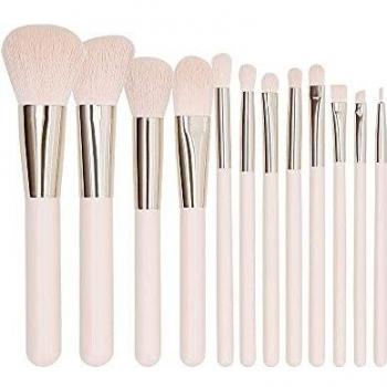Set de 12 brochas de maquillaje MIMO Rosa