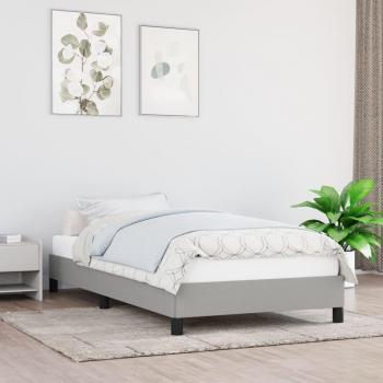 Cama solar sin colchón de tela gris claro 90x200 cm Vidaxl