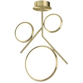 Plafón LED integrado Olimpia Oro satinado 65 Cm