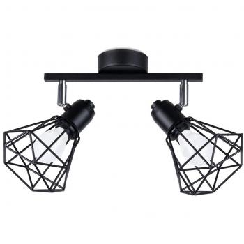 Sollux Artemis Lámpara de Techo - Lámpara de Techo para Dormitorio - Lámparas LED de Techo para Salón - Lámparas de Pasillo Techo - Negro - 50-60Hz~22