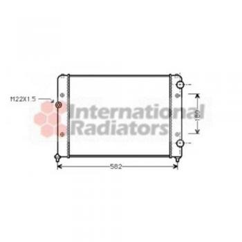 Radiador de motor VAN WEZEL 58002119, refrigeración del motor, ancho 377mm, longitud 525mm, profundidad 32mm