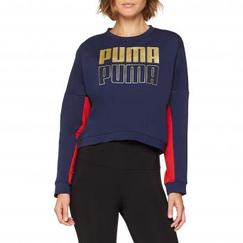Puma Modern Sport Sweatshirt, Mujer, Peacoat/Gold, M