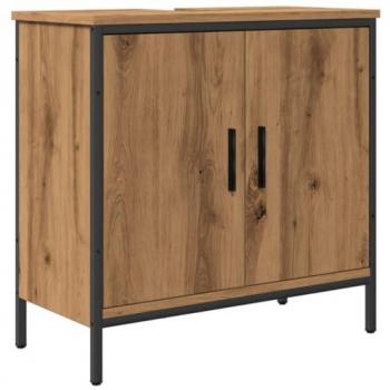Armario lavabo baño madera ingeniería roble artisan 60x30x60 cm