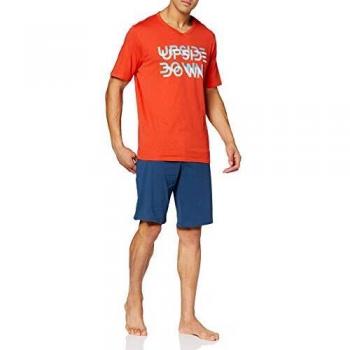 Athena Eco Juego de Pijama, Rouge Bas Croisière, M para Hombre