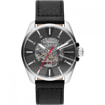 Reloj Diesel MS9 Automático Resistente Al Agua 5 ATM Caja 44 Mm Correa de Cuero Mecánico Automático Vidrio Mineral