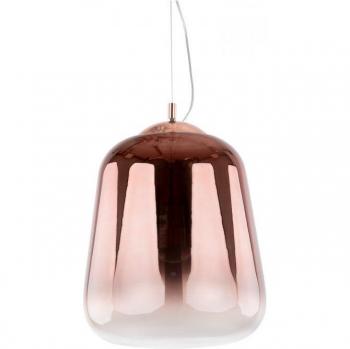 Lámpara colgante moderna Lanila Copper - Lámpara colgante de cobre con 1 luz, pantalla de vidrio, casquillo E27