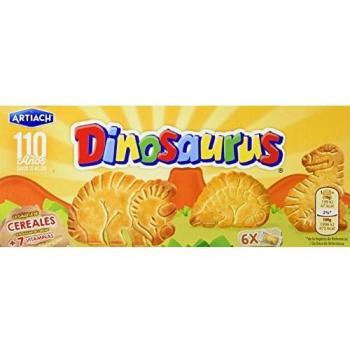 Artiach - Galletas Dinosaurus - 185 g - , Pack de 6