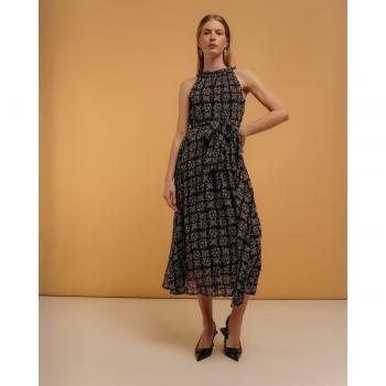 Vestido midi halter estampado floral NIZA