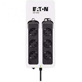 Eaton 3S UPS 550VA - 3S550D - Sistema de alimentación ininterrumpida SAI - 6 Salidas Tipo DIN - Off-Line - Negro y Blanco