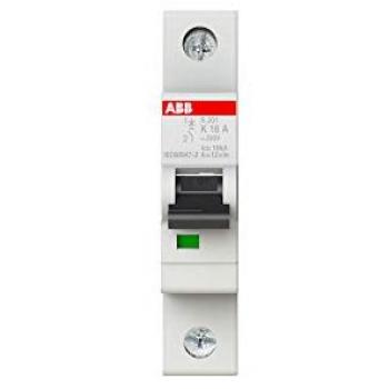 Interruptor automático ABB S201-K16, 1P, 16A, Curva Tipo K, Poder de corte 6 kA, System Pro M Compact, Montaje en Carril DIN
