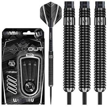 Dardos Winmau BlackOut 24g 90% Tungsteno Punta Acero