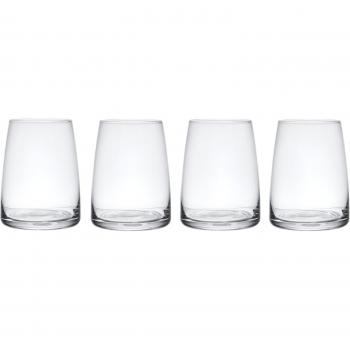 MIKASA Palermo - Juego de 4 copas de vino sin tallo, cristal, capacidad 350 ml, aptas para lavavajillas, en caja de regalo