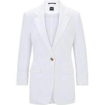 Hugo Boss Women's Modern Linen Blazer Jasena White 2XL