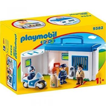 PLAYMOBIL 1.2.3 Comisaría Policía Maletín, a Partir de 1.5 Años