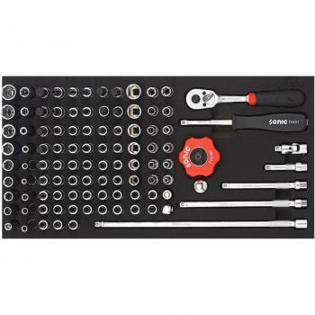 Módulo de herramientas SONIC 110201 con inserto para carro de herramientas, diseñado para organización y almacenamiento eficiente, fabricado en materiales duraderos, incluye múltiples compartimentos y se adapta a diferentes modelos de carros de herram