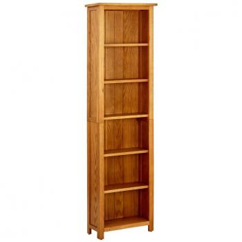 Estantería de 5 niveles de madera maciza de roble, dimensiones 45x22.5x82 cm, 45x22x110 cm y 45x22x140 cm, ideal para oficina, estudio o dormitorio;