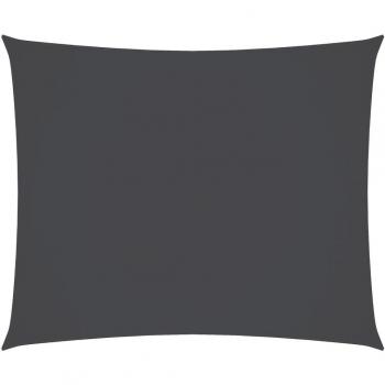 Toldo de vela rectangular tela oxford gris antracita 3,5x4,5 m