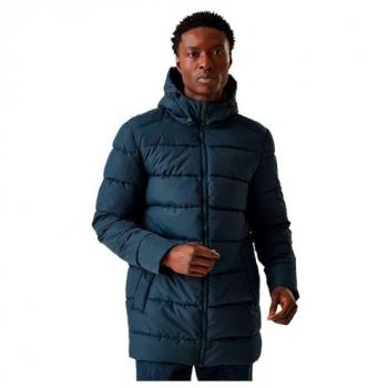 Regatta Men's Water-Repellent Lakiver Padded Jacket with Hood, Navy, Size: 3XL