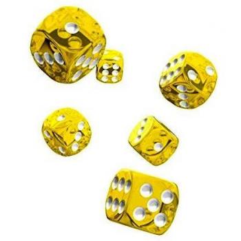 Oakie Doakie Dice D6, 16mm Dados, Unisex, Amarillo, 16 mm