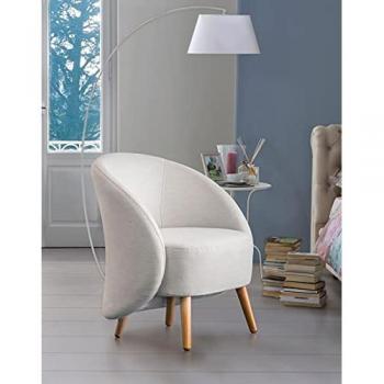 Sillón Relax Annarella de Diseño 100% Made in Italy, Tejido Acolchado, 70x60x80 cm, Color Gris