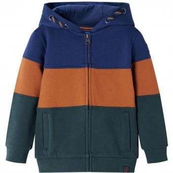 Sudadera para Niños con Capucha y Cremallera, Ropa Infantil de Manga Larga, Color Variado, Tallas Disponibles desde 2 a 12 años, Material: Algodón Mezclado, Diseño con Bolsillo