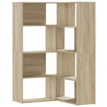 Estantería Angular 4 Estantes Madera Roble Sonoma 85x85x140cm Aglomerado