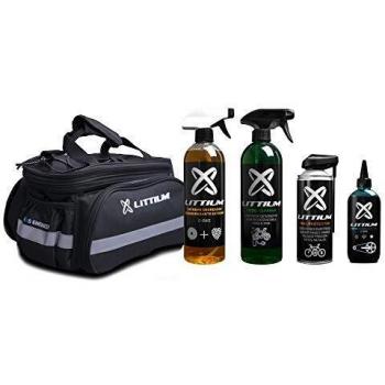 Littium Pack Cuidado y Limpieza con Bolsa de Parrilla Universal parrila, Adultos Unisex, Negro, Estandar