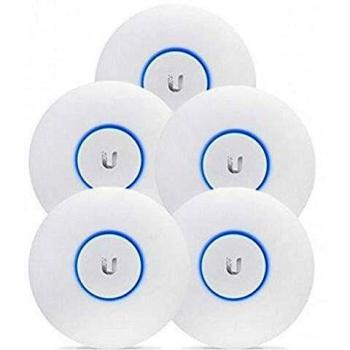 Ubiquiti Networks UAP-AC-LITE - Conjunto de 5 Puntos de Acceso para Interior, Doble Banda 2.4 GHz y 5 GHz, PoE, Blanco