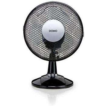 Ventilador de Mesa Domo DO8138, 30W, 23 cm, 2 Velocidades, Oscilante, Negro