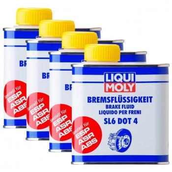 4 x Liqui Moly 3086 SL6 de líquido de frenos DOT 4 de Brake Fluid 500 ml