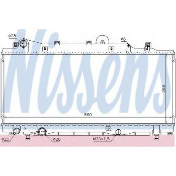 Radiador de refrigeración del motor NISSENS 68805