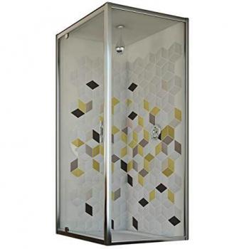 Mampara de ducha abatible Cristal Duo 1 hoja vidrio transparente 70x90 cm altura 198 cm rectangular