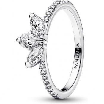 Anillo Pandora Timeless de plata con diseño de herbario brillante