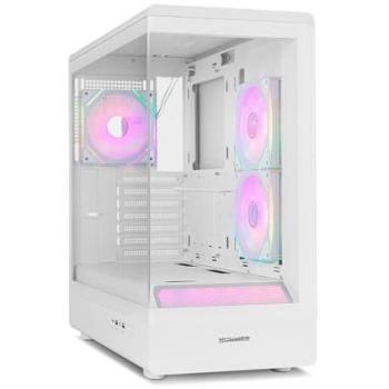 Semitorre Nox Hummer Signal Blanca ATX/Micro ATX con Vidrio Templado y ARGB, Soporte para GPU de 420 mm, Filtro Magnético Antipolvo, Capacidad para 9 Ventil