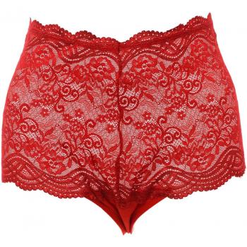 Tanga de hilo con encaje de cintura alta Kisses & Love 21686 mujer rojo S/M