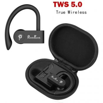 Auriculares deportivos inalámbricos Bluetooth 5.0 impermeables IPX4 con micrófono y graves estéreo PunnkFunnk