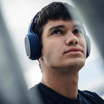 NGS Artica Pride Blue Wireless Bluetooth Headphones with Microphone - Adjustable Headband and 7 Hours Battery Life