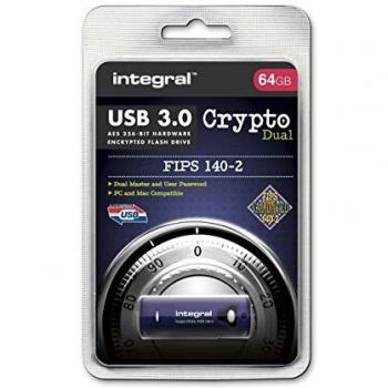Pendrive Integral Crypto Doble 64GB USB 3.0 FIPS 140-2 AES
