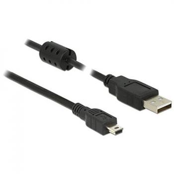 DeLOCK Cable USB 2.0-A a USB 2.0 Mini-B de 3m en color negro