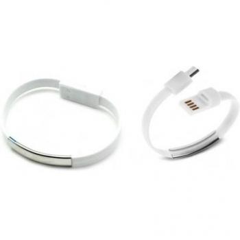Tcset 599371031 - Pulsera Cable Carga/Datos microusb Universal Blanco
