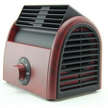 Ventilador de Escritorio Pequeño y Potente Sin Aspas - Turbo Doble Turbina 30W - Ventilación Orientable 45° - 3 Velocidades