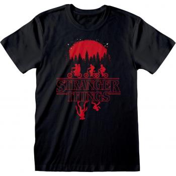 Camiseta St.Things Silhouette STRANGER THINGS, talla M, diseño de silueta con logo de Stranger Things